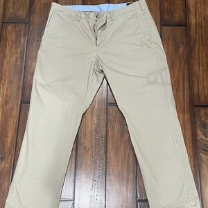 Men's Polo by Ralph Lauren Khaki Stretch Straight Fit